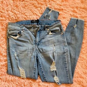 One 5 One Distressed Denim Jeans